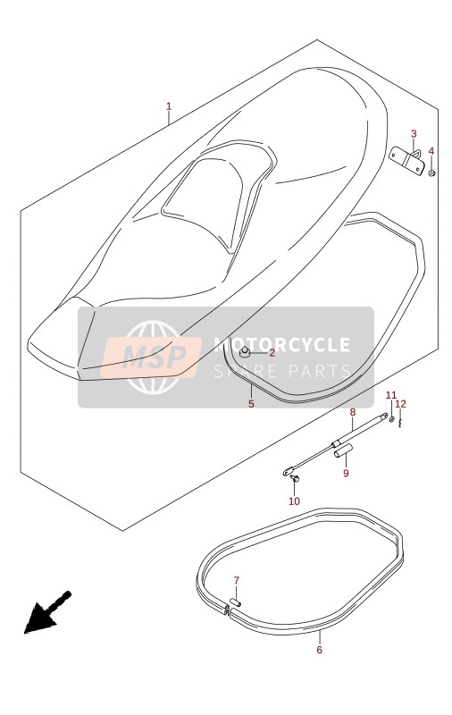 Suzuki AN400A 2022 Posto A Sedere per un 2022 Suzuki AN400A